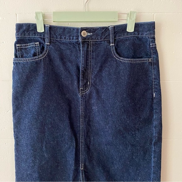 Frank & Oak Midi Demin Pencil Skirt - Picture 2 of 9